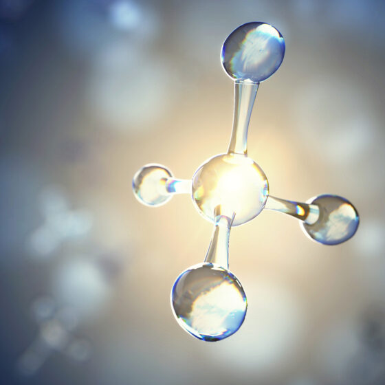 3d illustration of molecule model